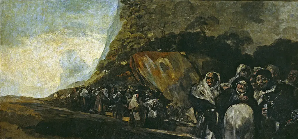 Pilgrimage to the Fountain of San Isidro in Detail Francisco de Goya